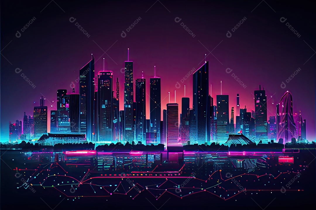 Cidade inteligente internet das coisas.