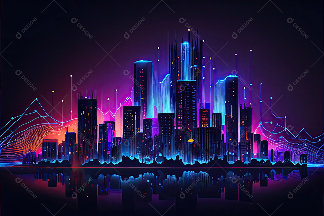 Cidade inteligente internet das coisas.