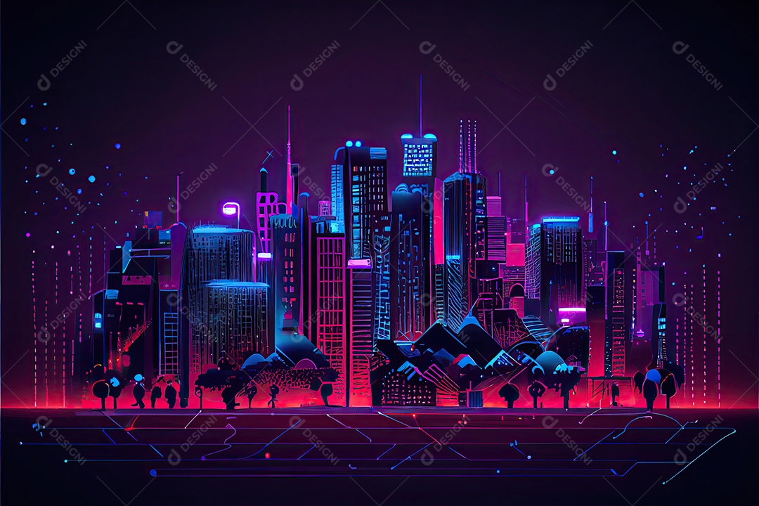 Cidade inteligente internet das coisas.