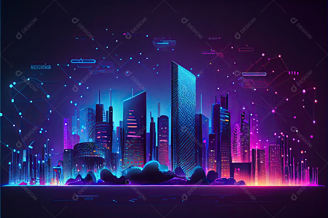 Cidade inteligente internet das coisas.