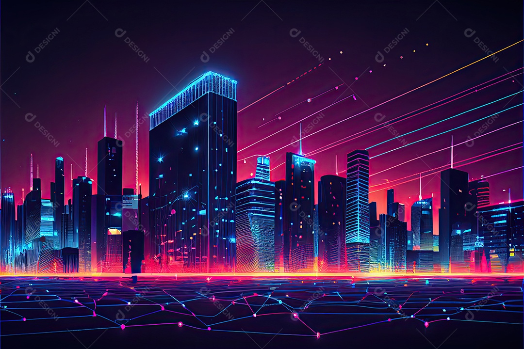 Cidade inteligente internet das coisas.