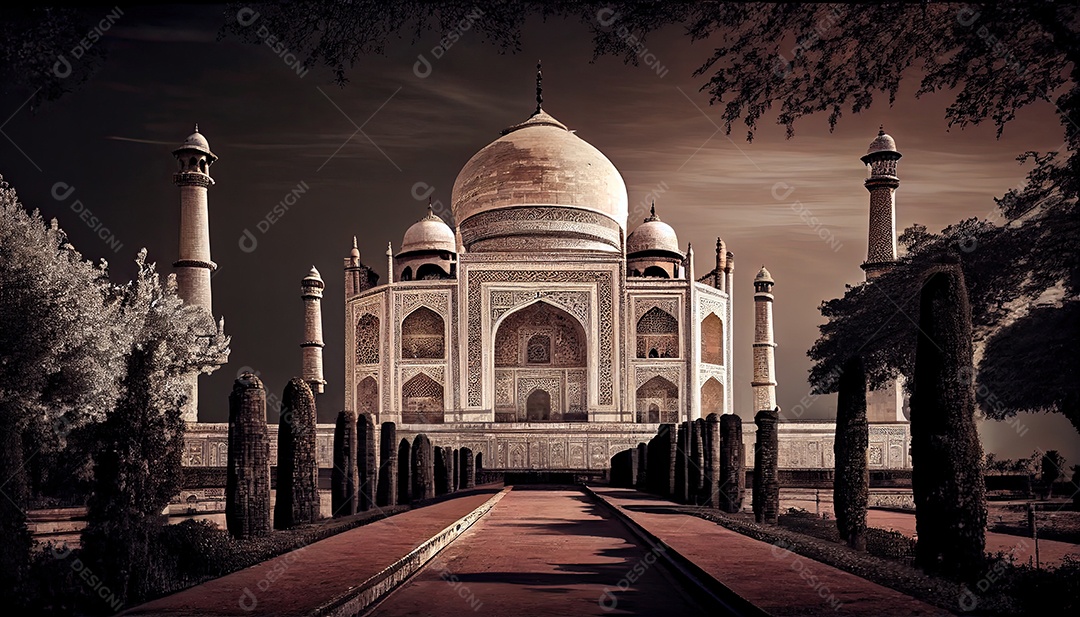 Taj mahal no país de agra.