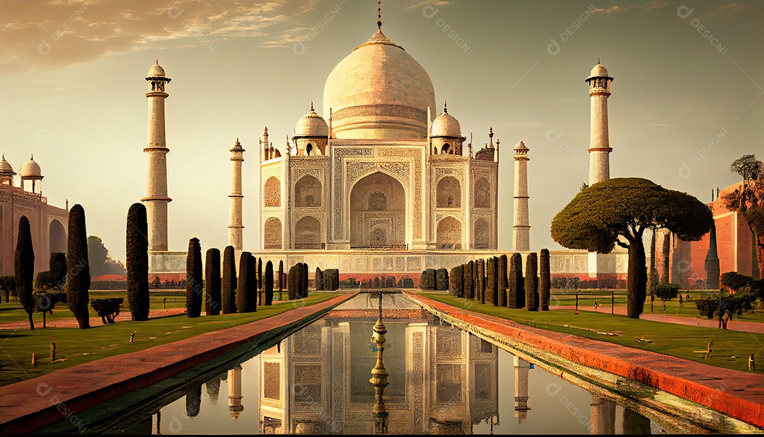 Taj mahal no país de agra.