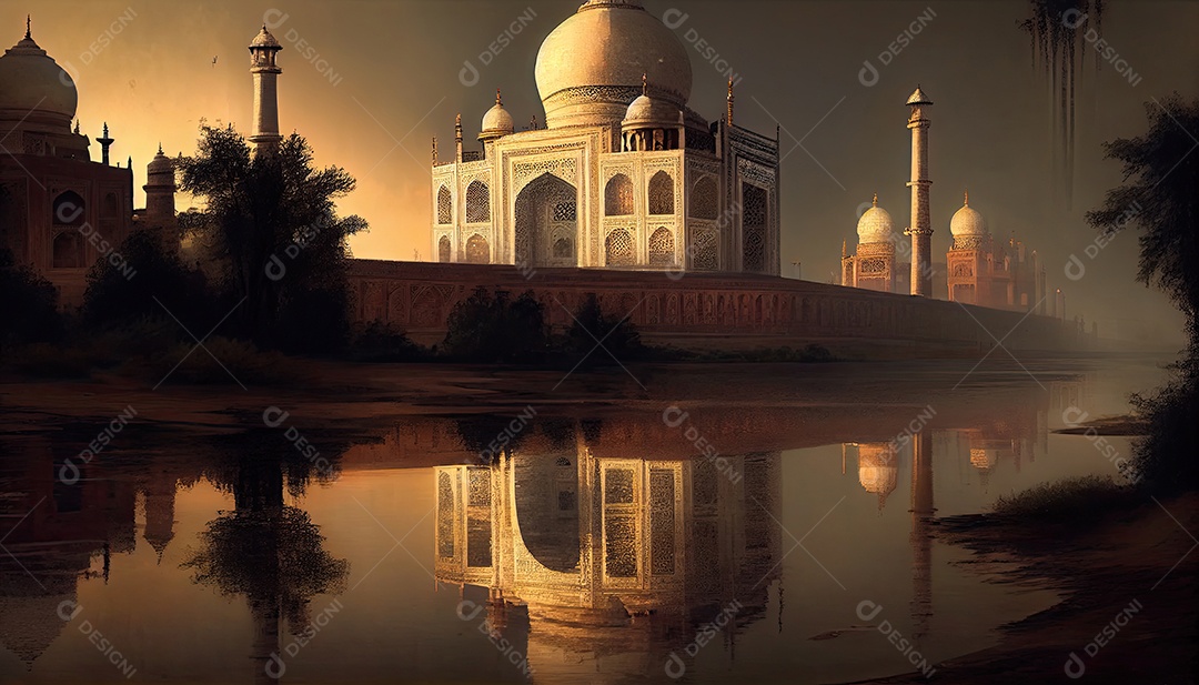 Taj mahal no país de agra.