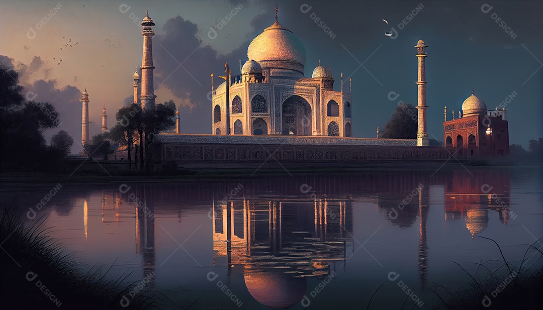 Taj mahal no país de agra.