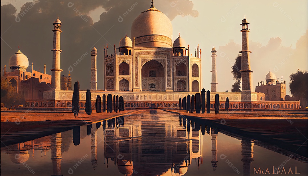 Taj mahal no país de agra.
