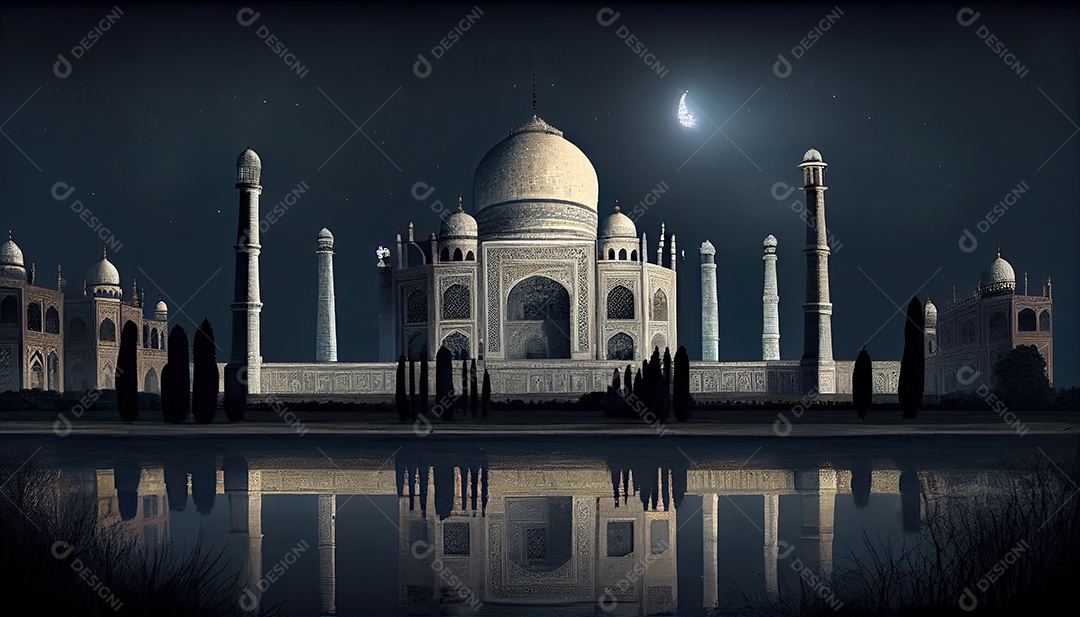 Taj mahal no país de agra.