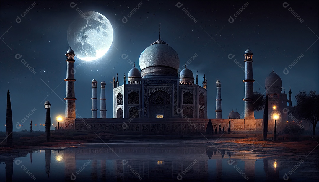 Taj mahal no país de agra.