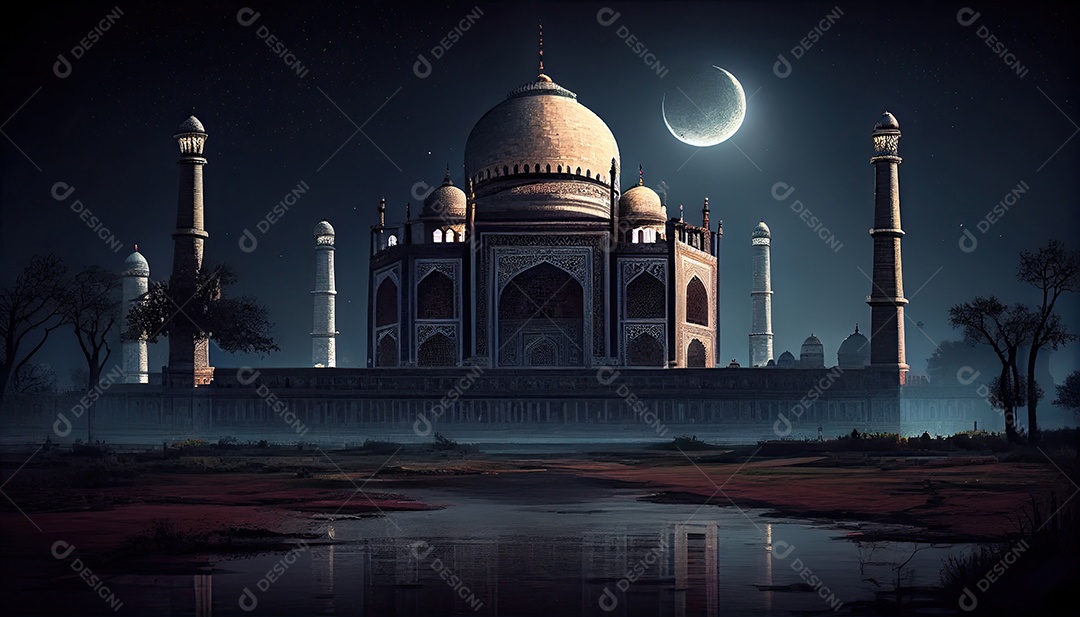 Taj mahal no país de agra.