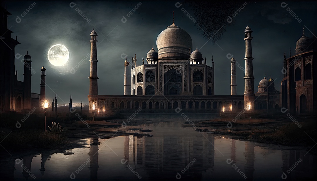 Taj mahal no país de agra.