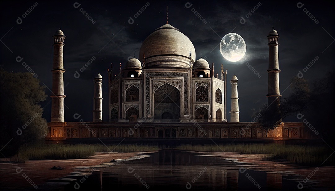 Taj mahal no país de agra.