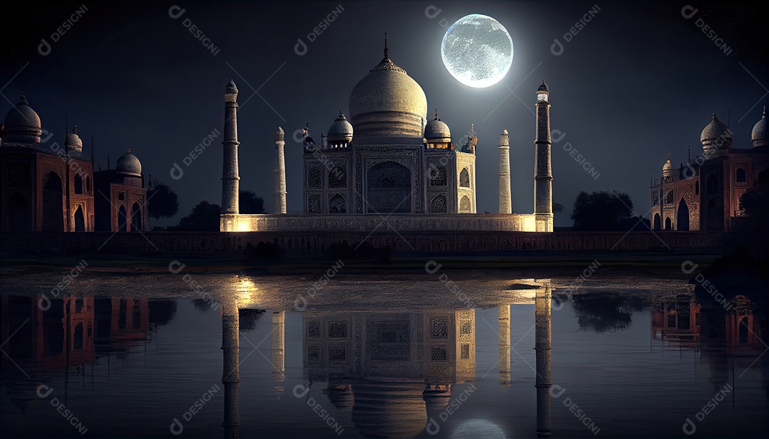 Taj mahal no país de agra.