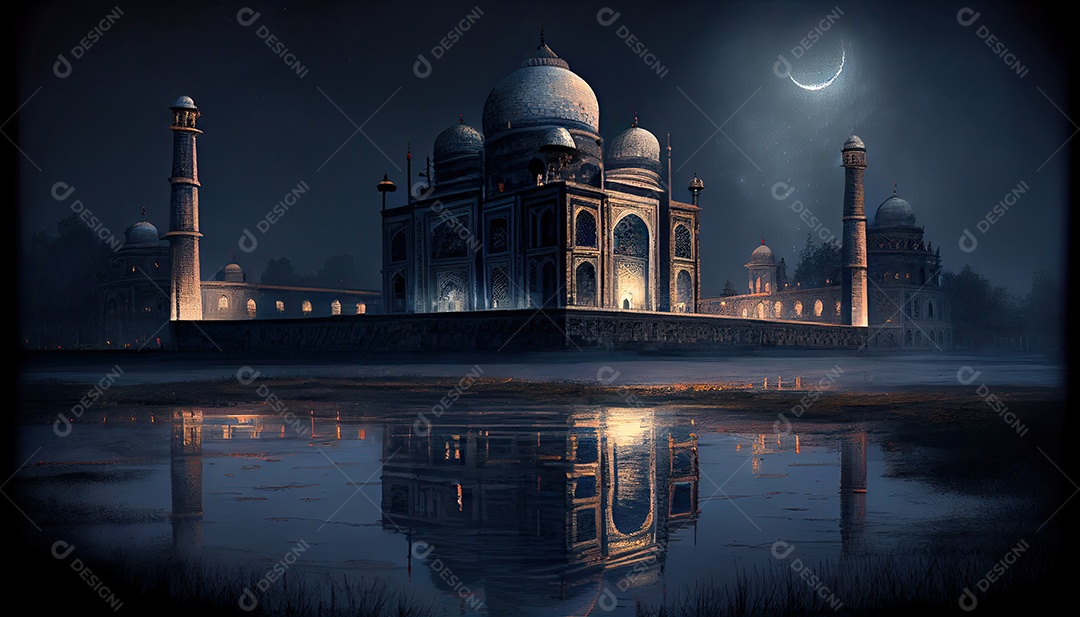 Taj mahal no país de agra.