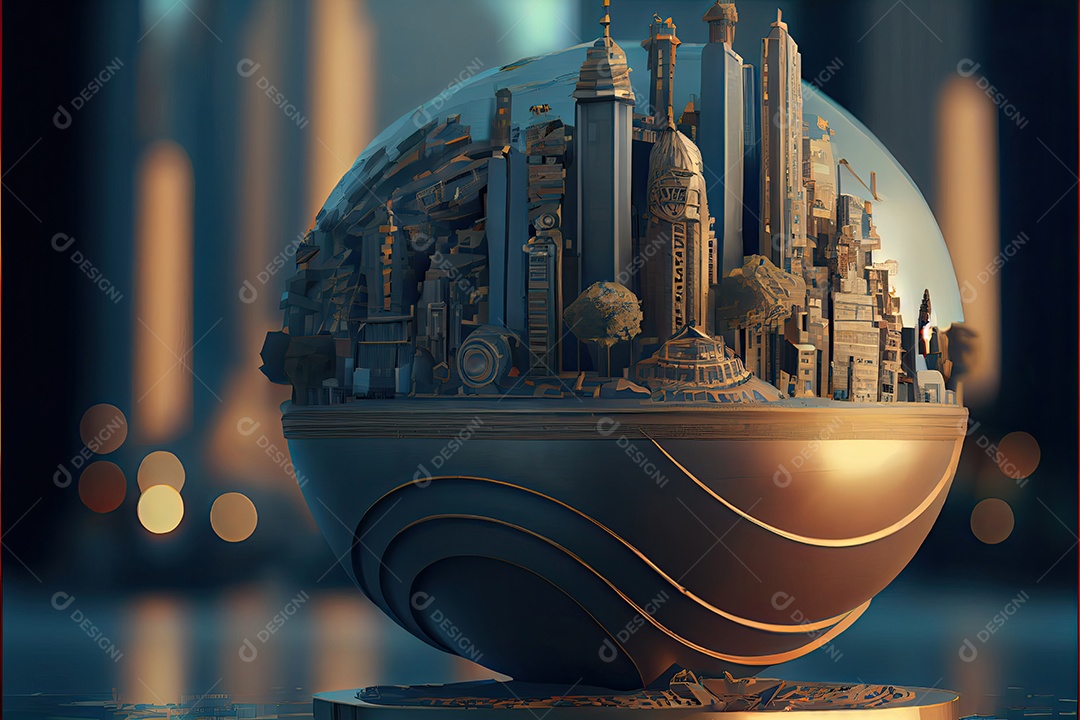 A cidade cresce no globo.