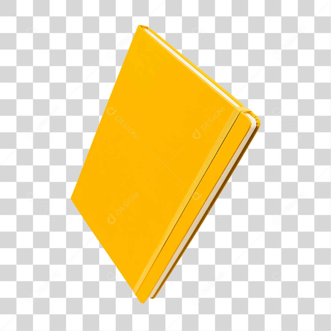 Caderno de Capa Amarelo PNG Transparente