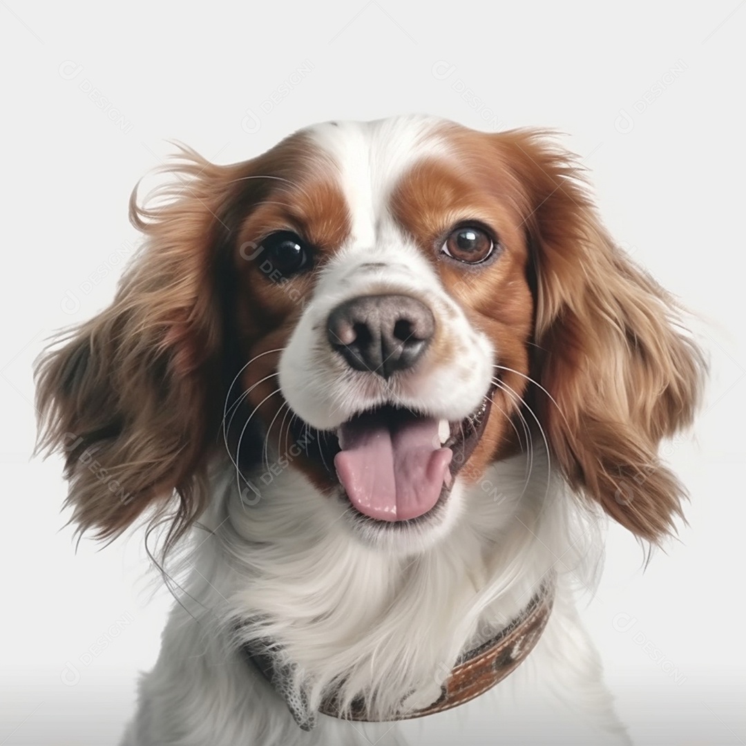 Cachorro da raça Spaniel bretão