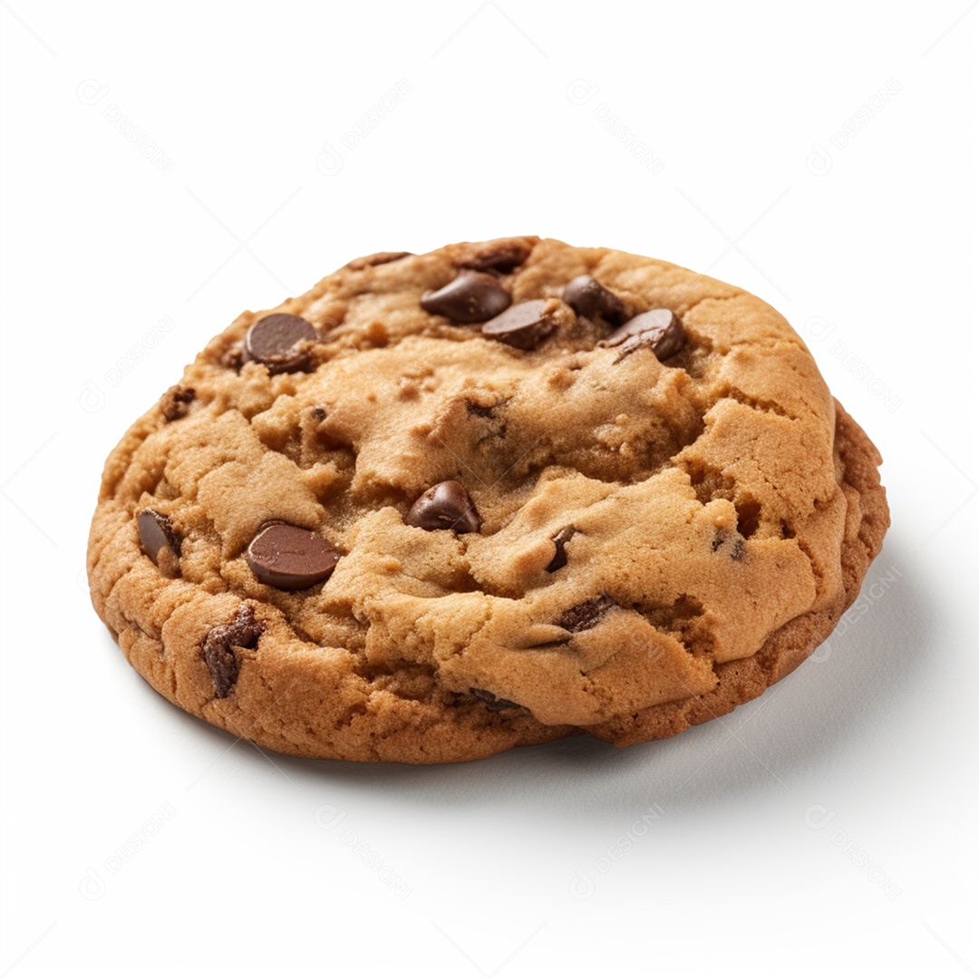 Deliciosos cookies com gotas de chocolates