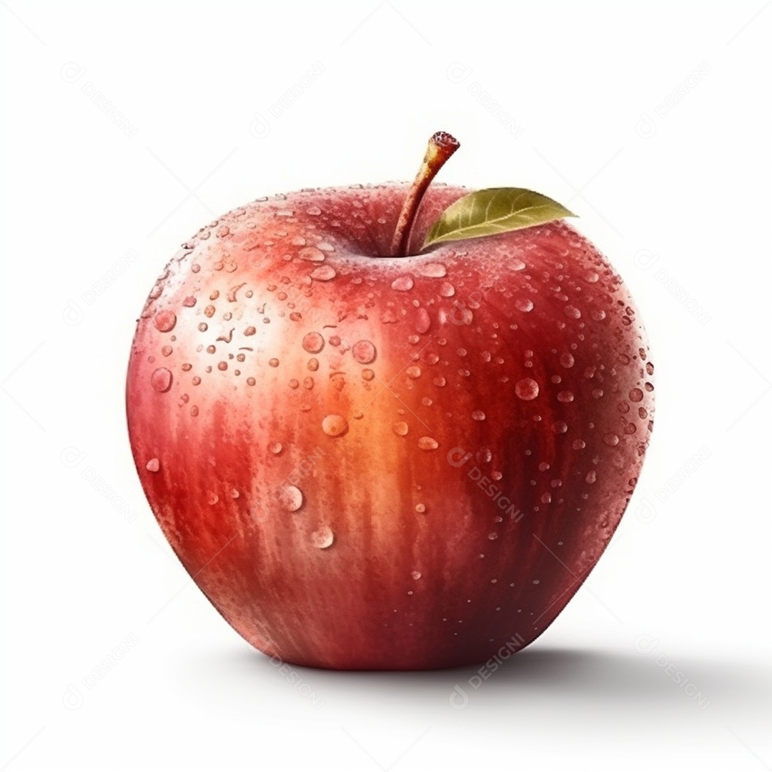Maça vermelha isolado em fundo branco