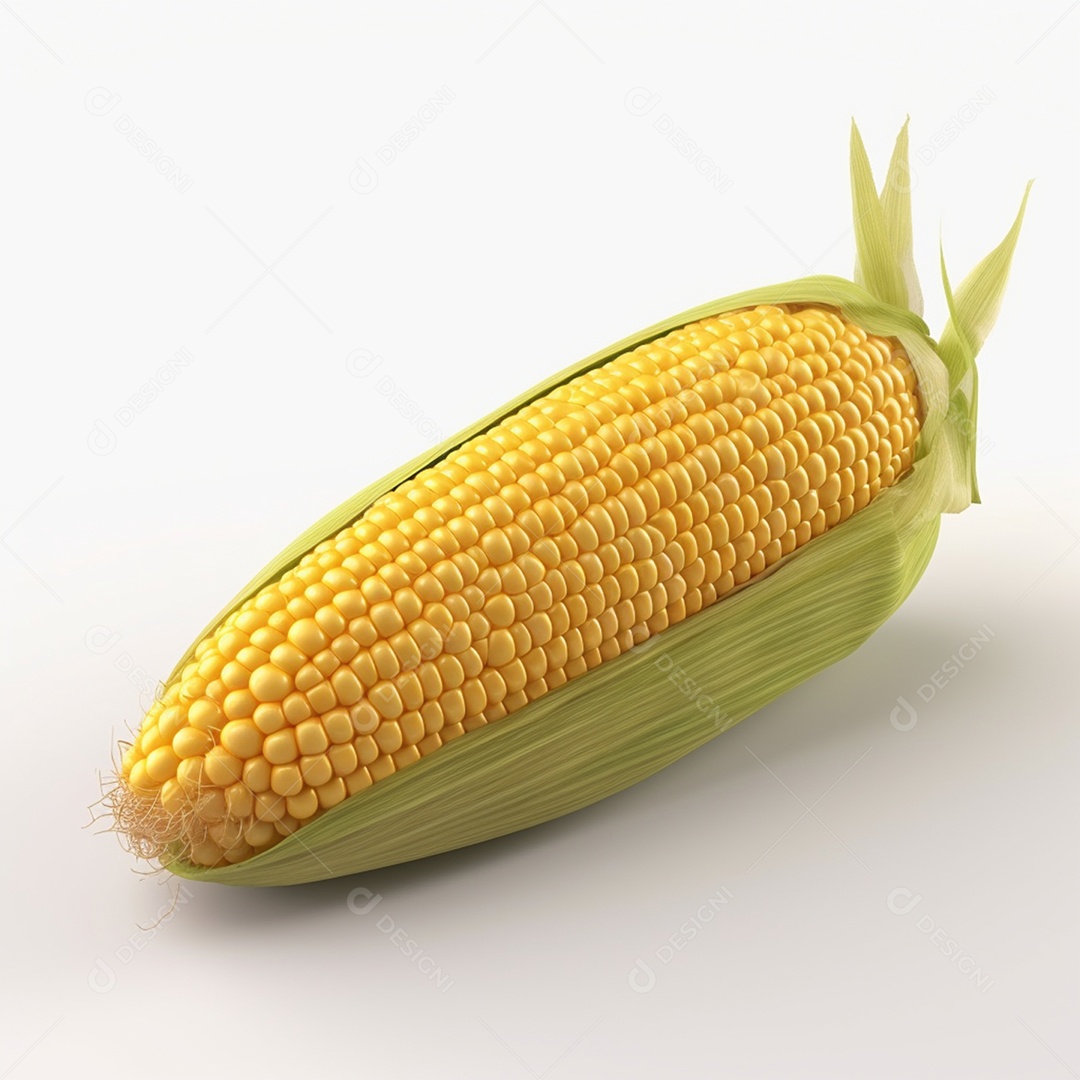 Espiga de milho isolado em fundo branco
