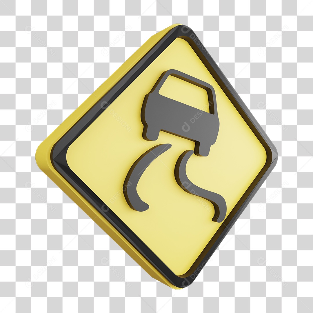 Placa de Aviso PNG Transparente