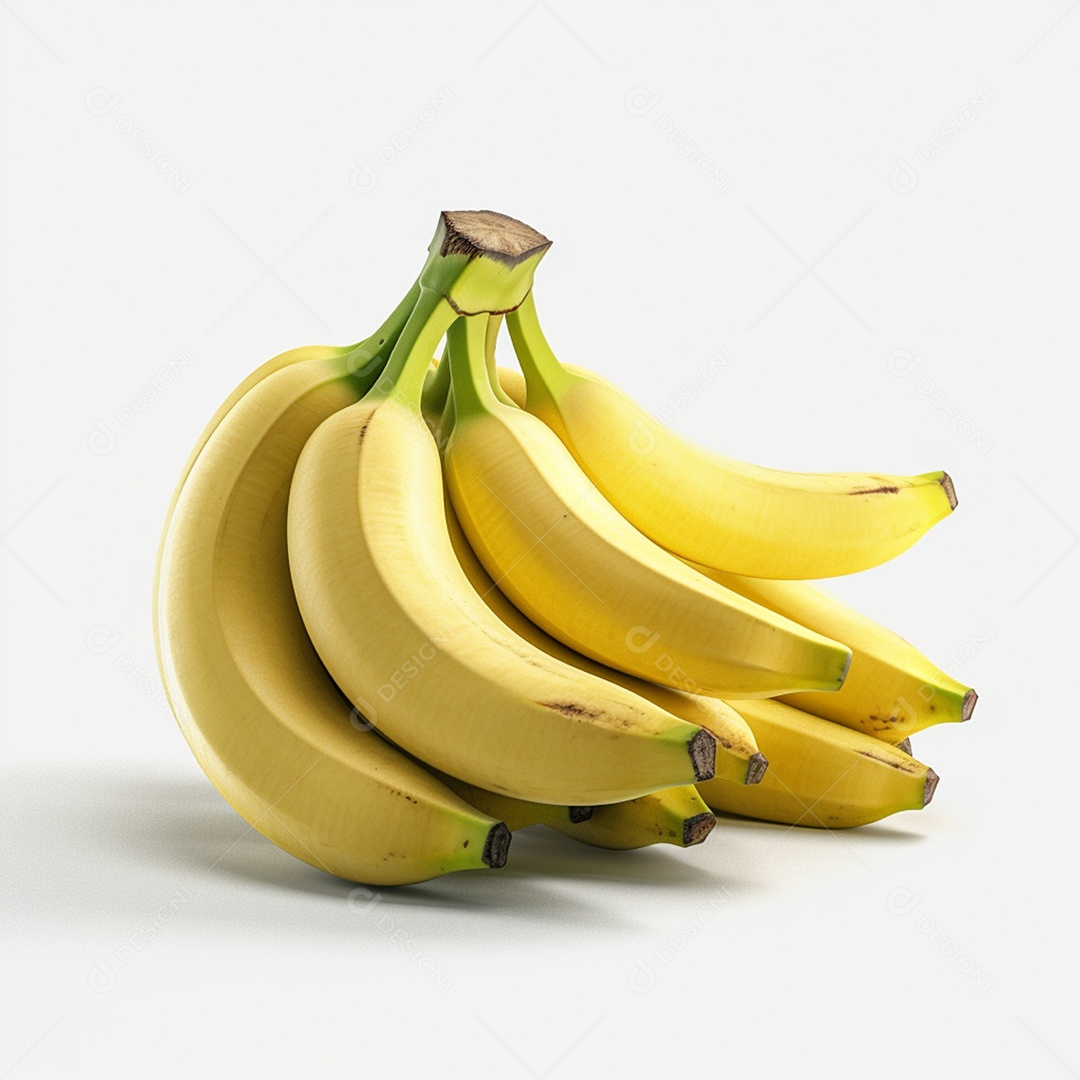 Cacho de banana isolado em fundo branco