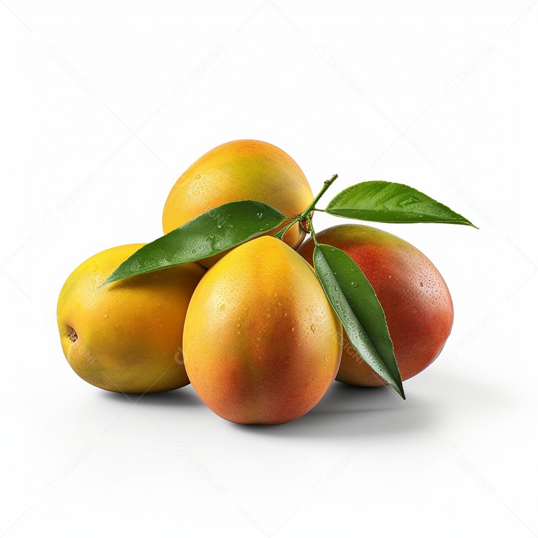 Mangas maduras isolado em fundo branco