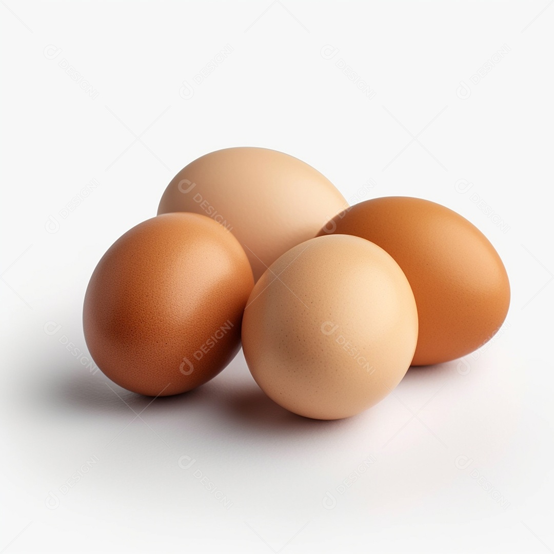 Ovos caipira isolado em fundo branco