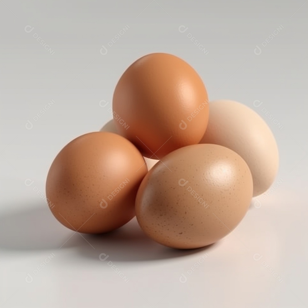 Ovos caipira isolado em fundo branco