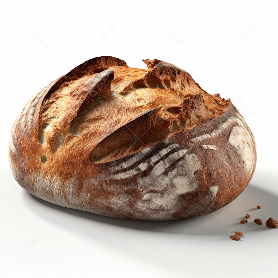 Deliciosa pão isolado em fundo branco