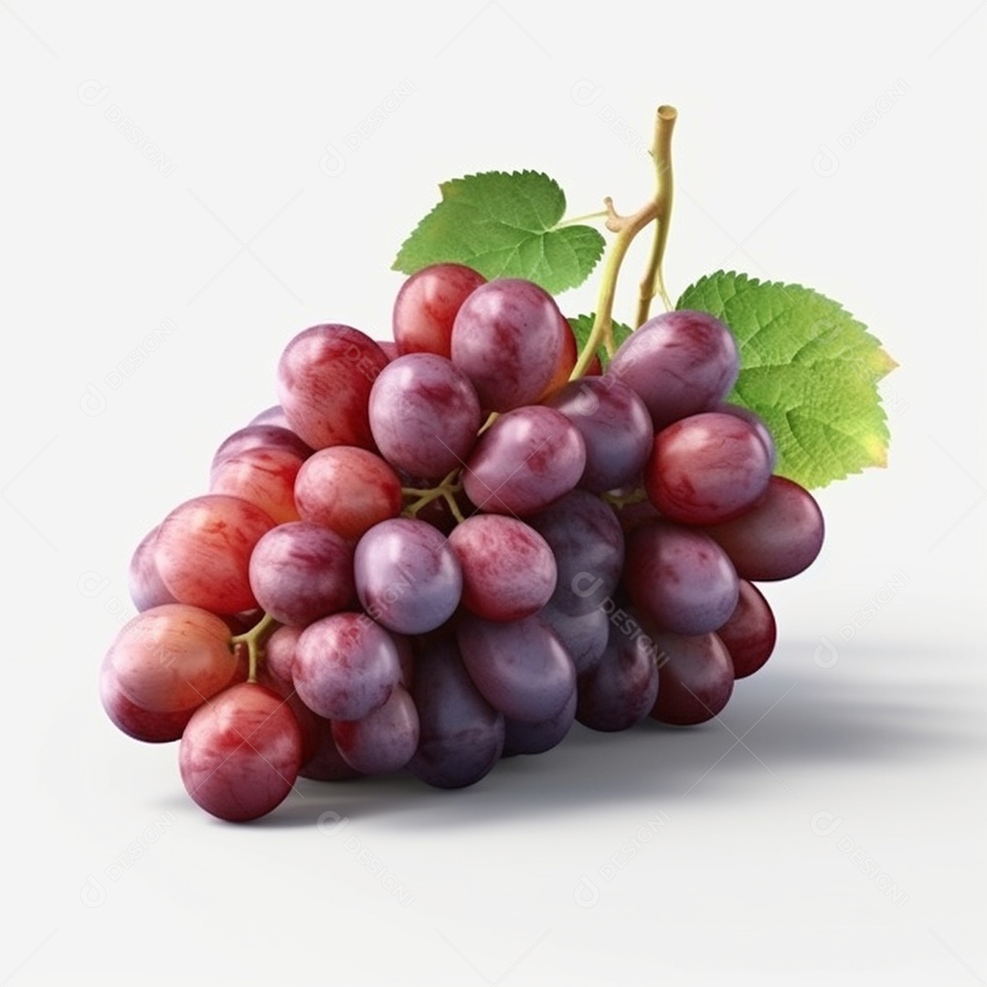 Cacho de uvas isolado fundo branco