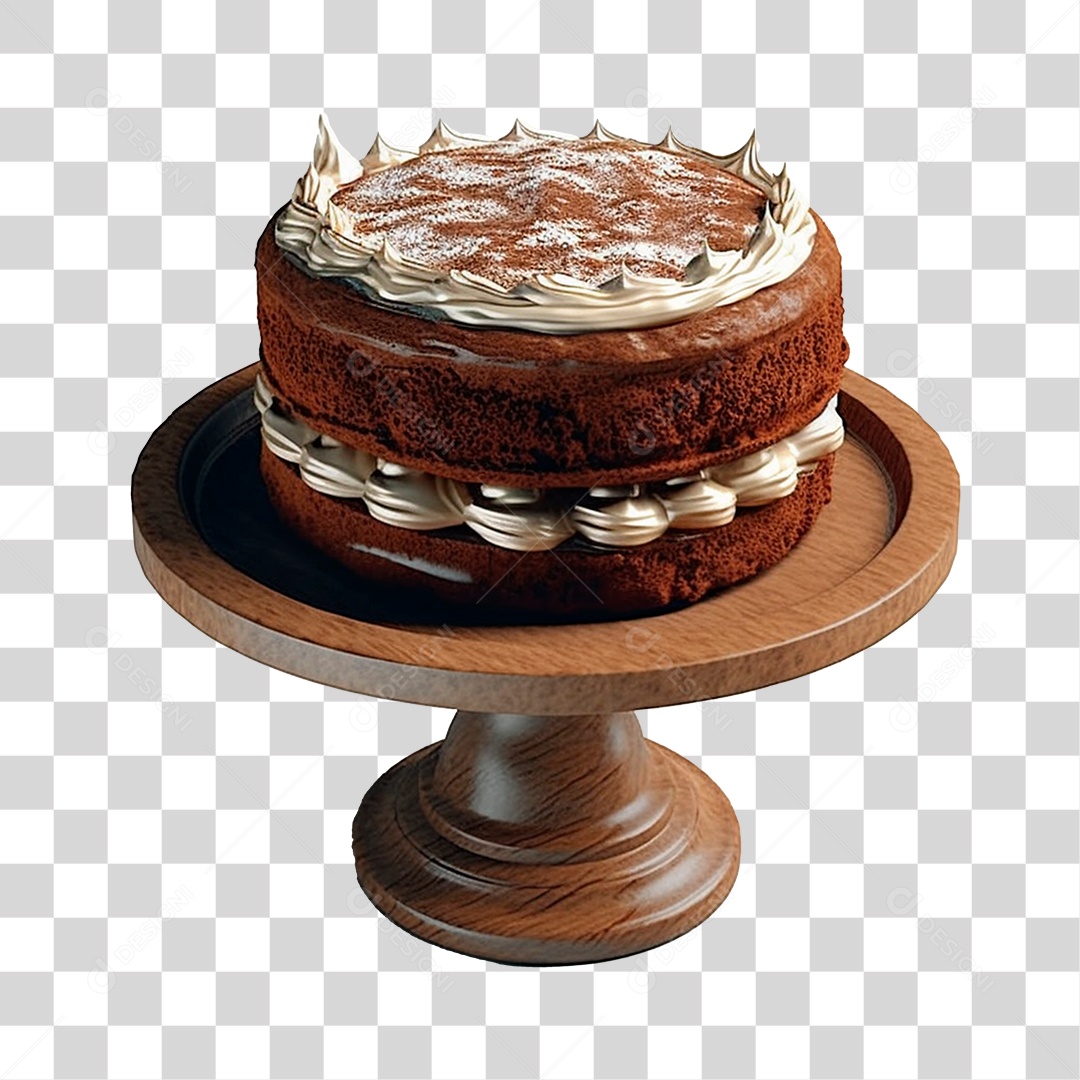 Bolo de Chocolate PNG Transparente