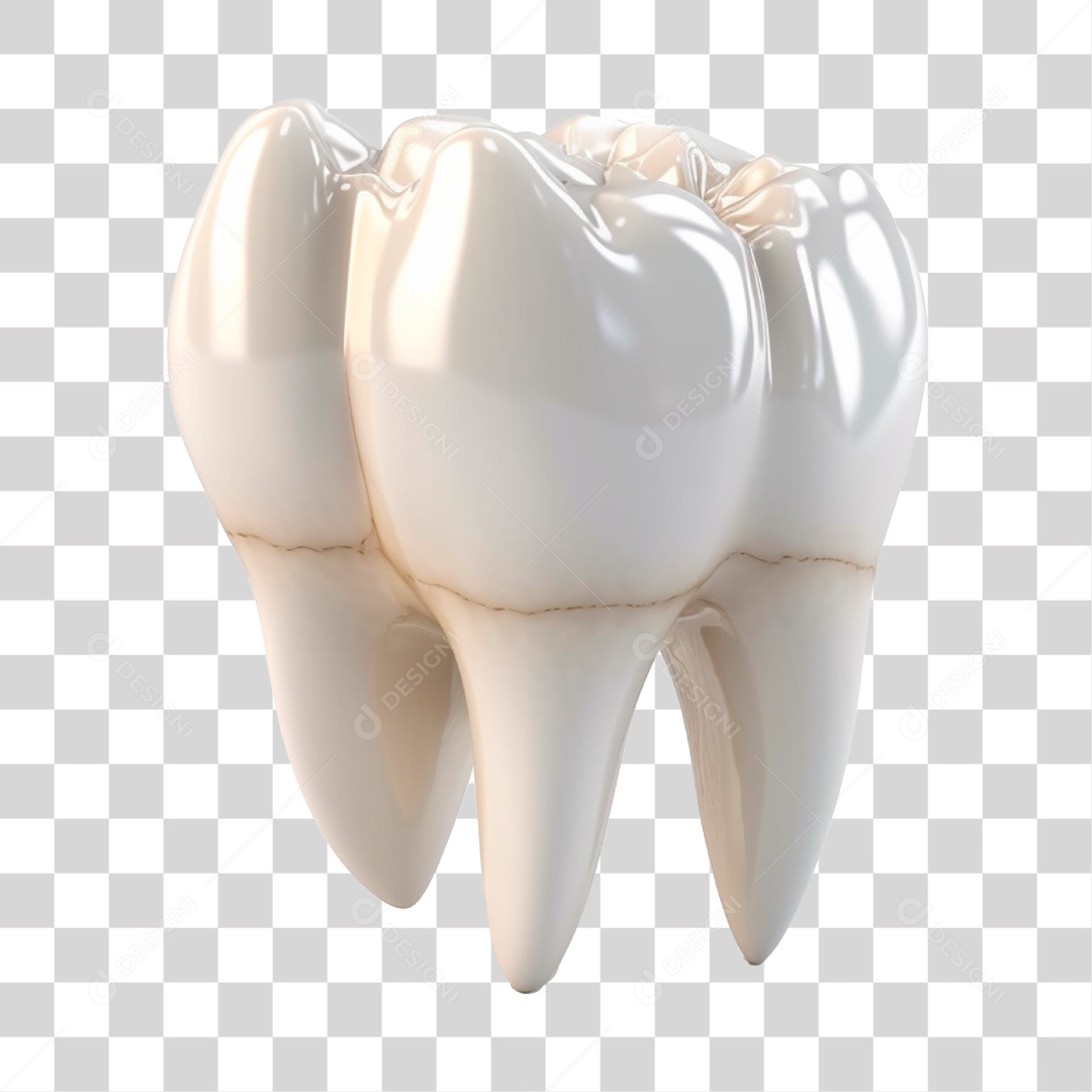 Elemento 3D Dente Para Composição PNG Transparente