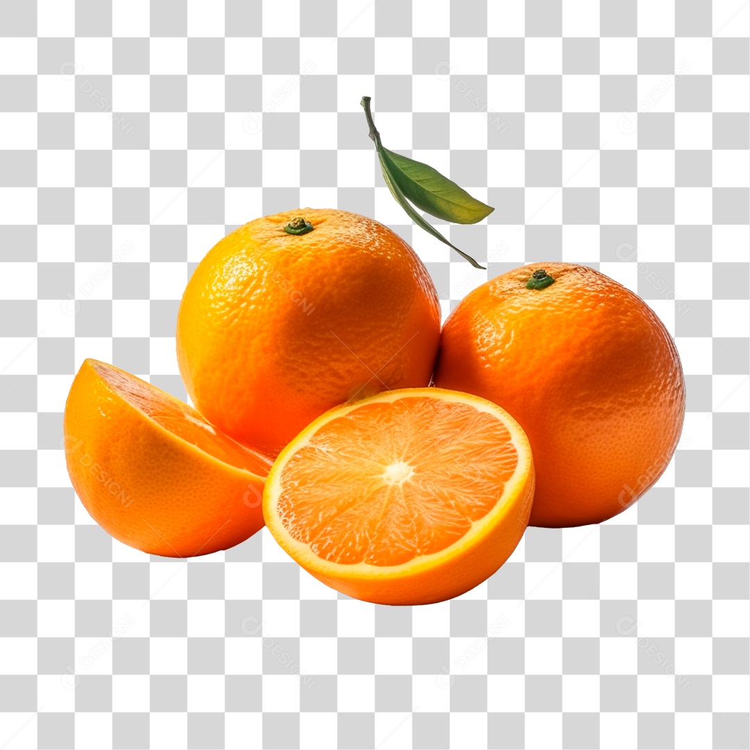 Elemento 3D Laranja Para Composição PNG Transparente