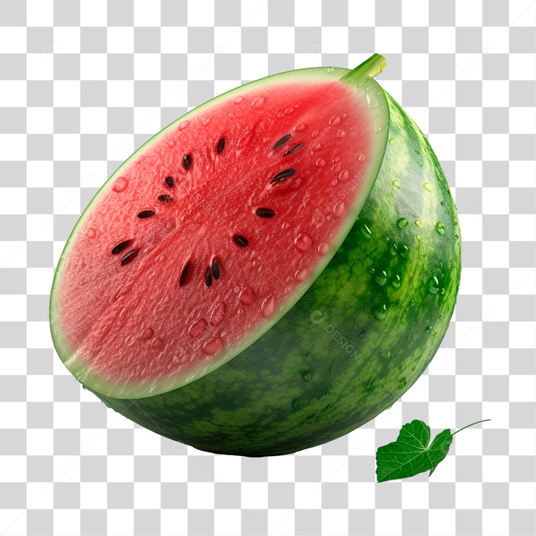 Elemento 3D Melancia Para Composição PNG Transparente