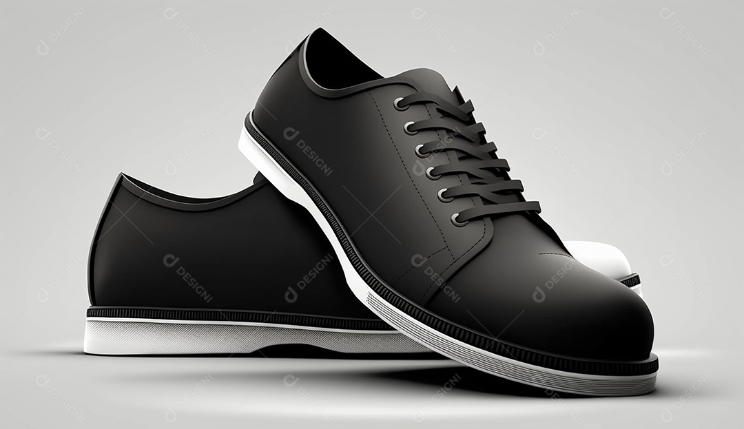 Detalhes sapato social em fundo branco