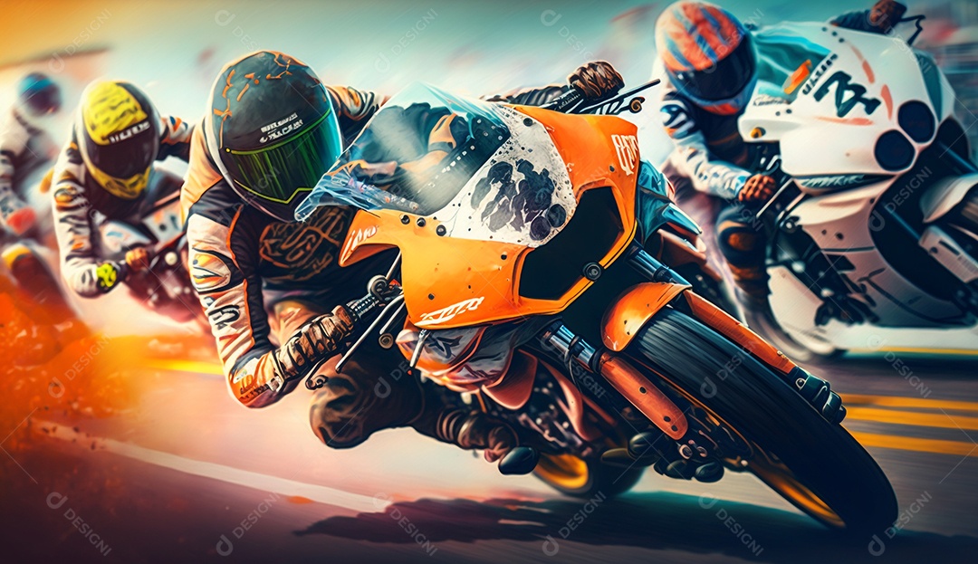 Atleta radical Esporte Motos Corrida