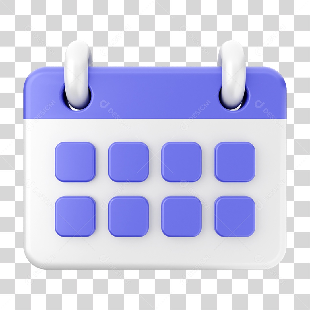 Elemento 3D Calendário Dia PNG Transparente
