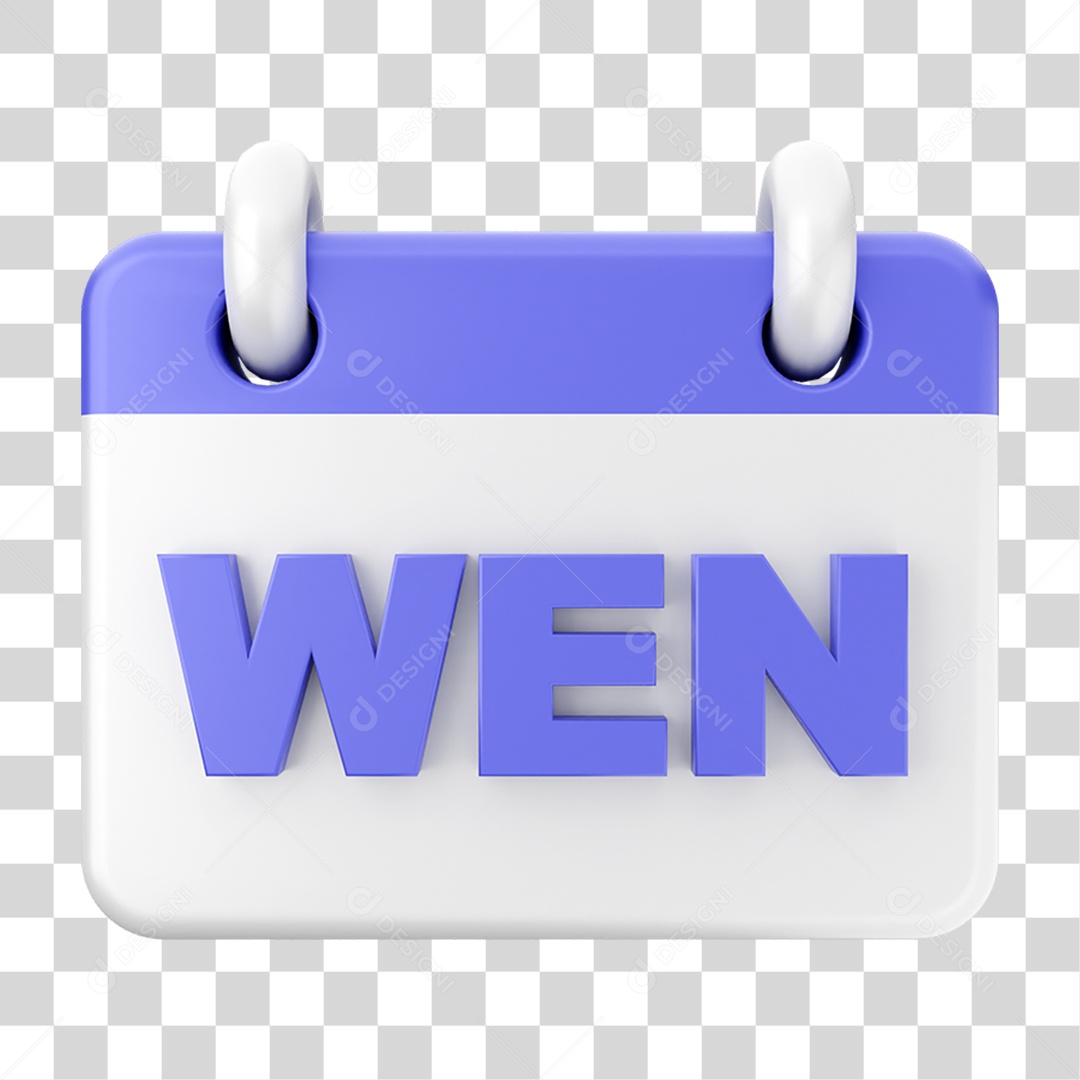 Elemento 3D Calendário Dia PNG Transparente