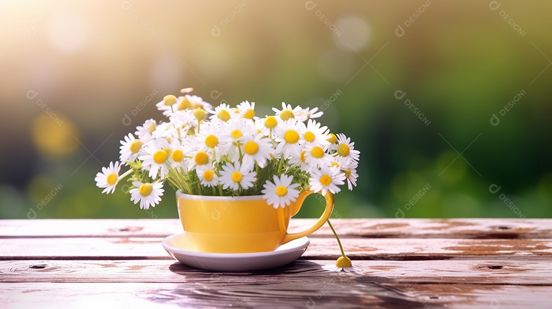 Vaso de flores brancas sobre mesa de madeira