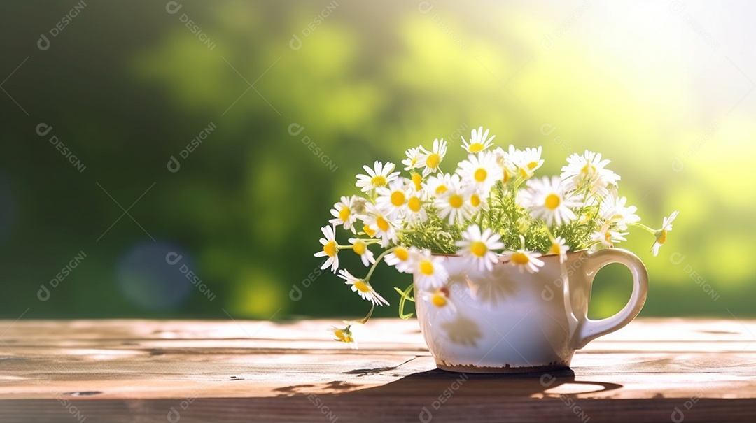 Lindo vaso com flores brancas