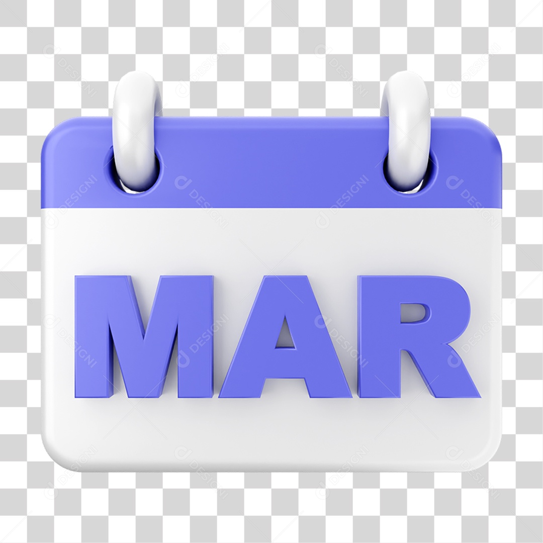 Elemento 3D Calendário PNG Transparente