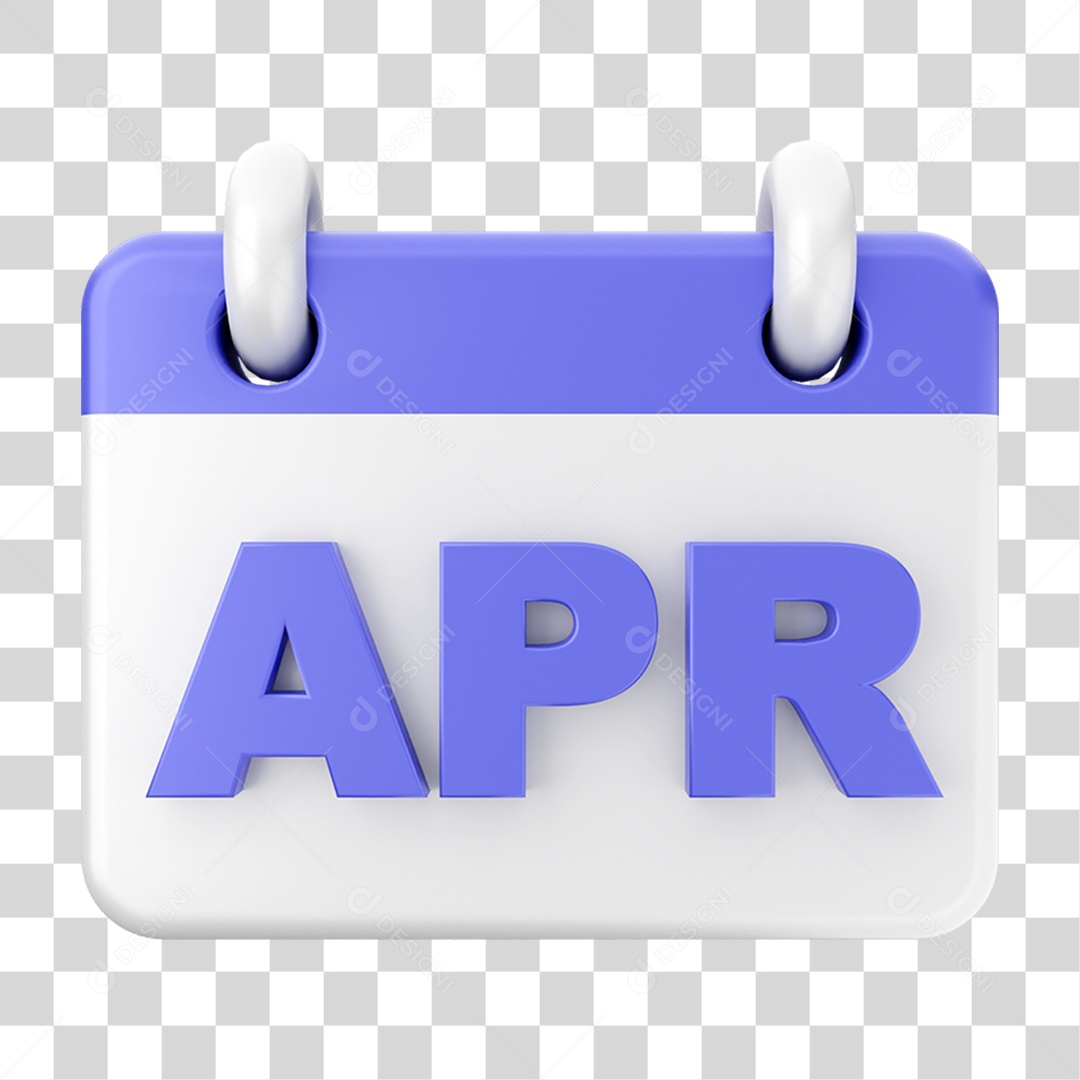 Elemento 3D Calendário PNG Transparente