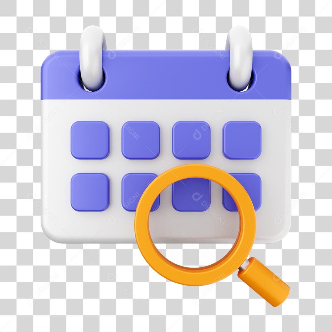 Elemento 3D Calendário PNG Transparente