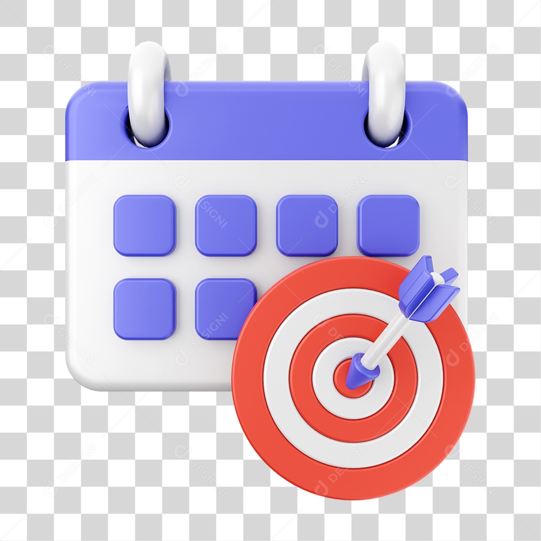 Elemento 3D Calendário Dia PNG Transparente