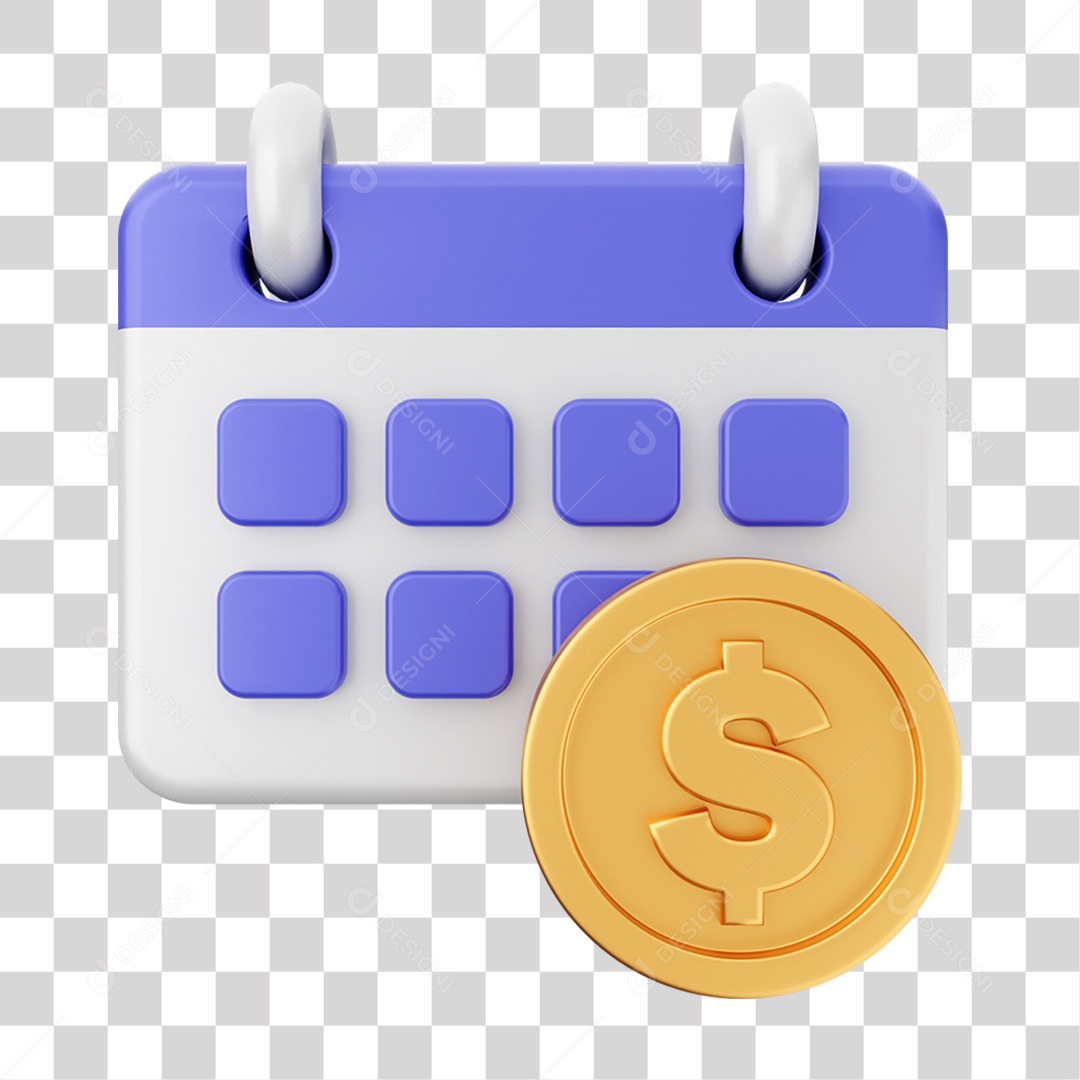 Elemento 3D Calendário Dia PNG Transparente