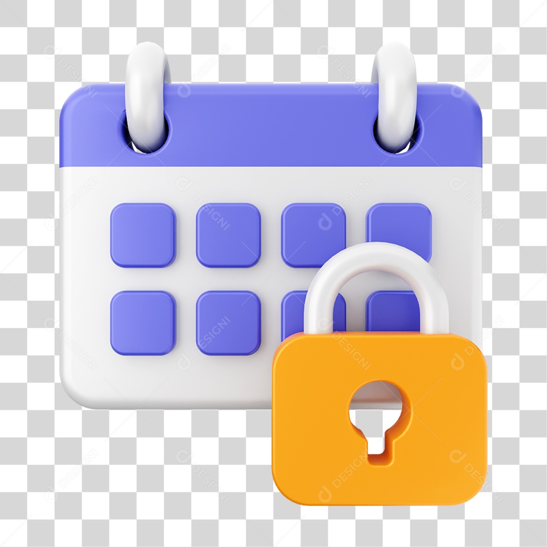 Elemento 3D Calendário Dia PNG Transparente