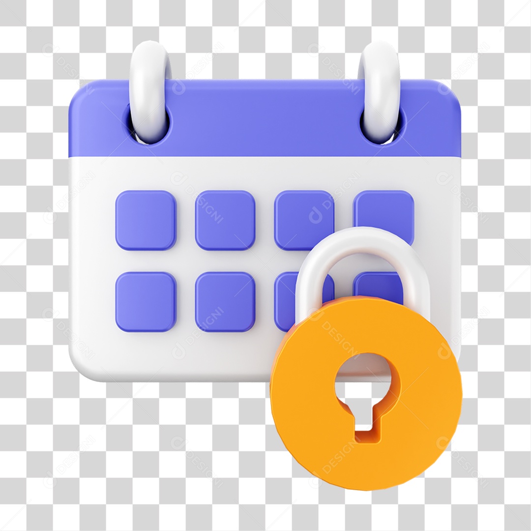 Elemento 3D Calendário Dia PNG Transparente