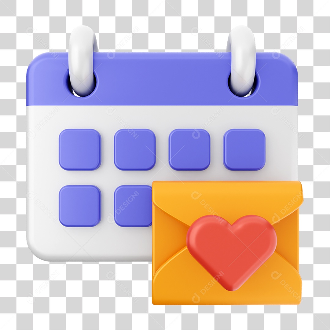 Elemento 3D Calendário Dia PNG Transparente