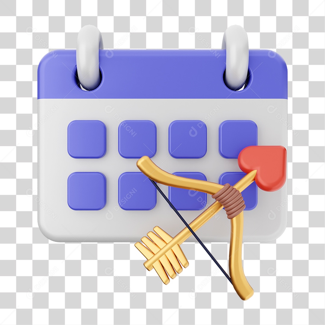 Elemento 3D Calendário Dia PNG Transparente