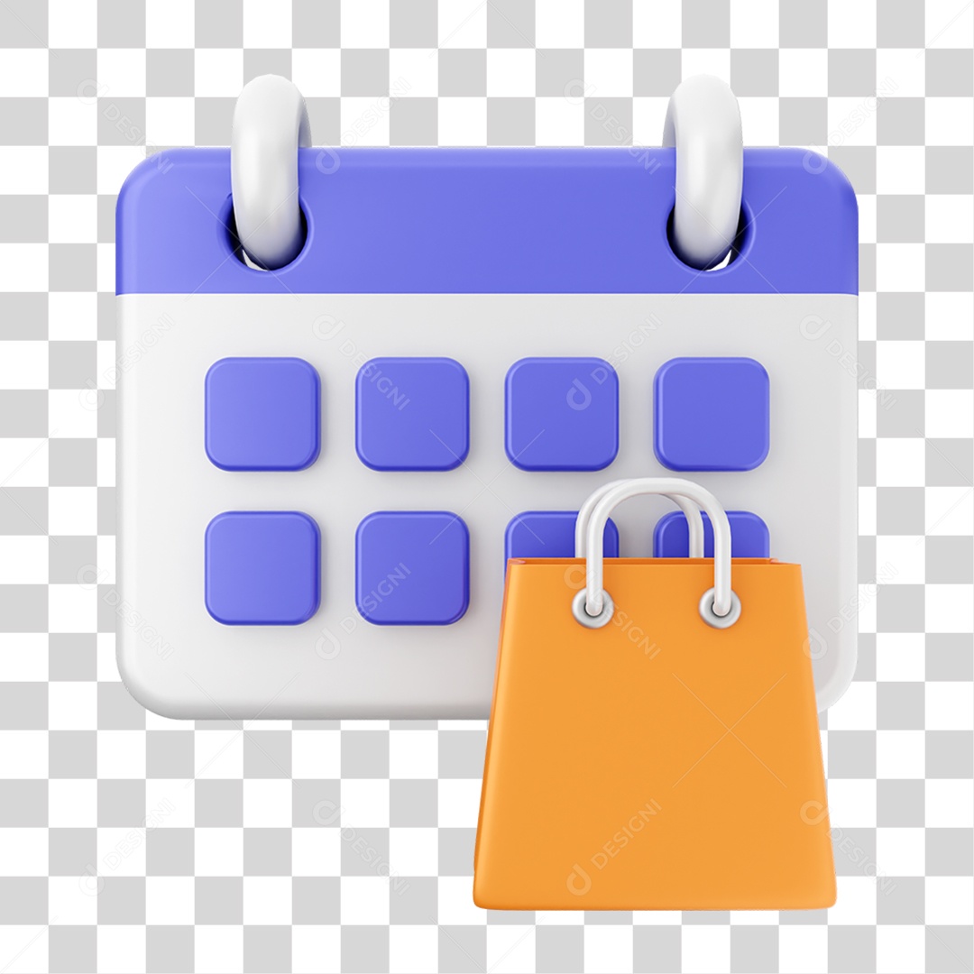 Elemento 3D Calendário Dia PNG Transparente